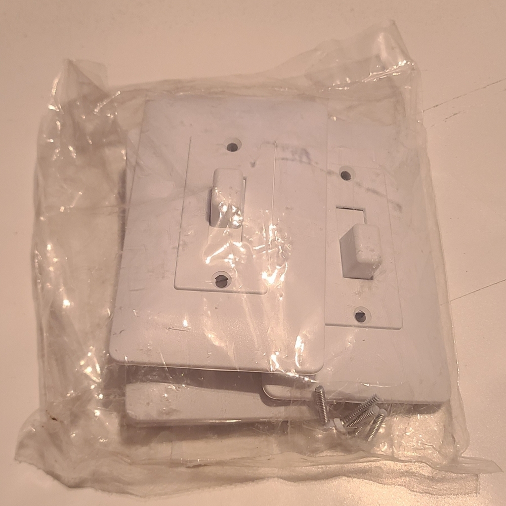TayMac MW5070W White 1 Gang Decorator Toggle Switch Cover-Up Wall Plate 5-Pack